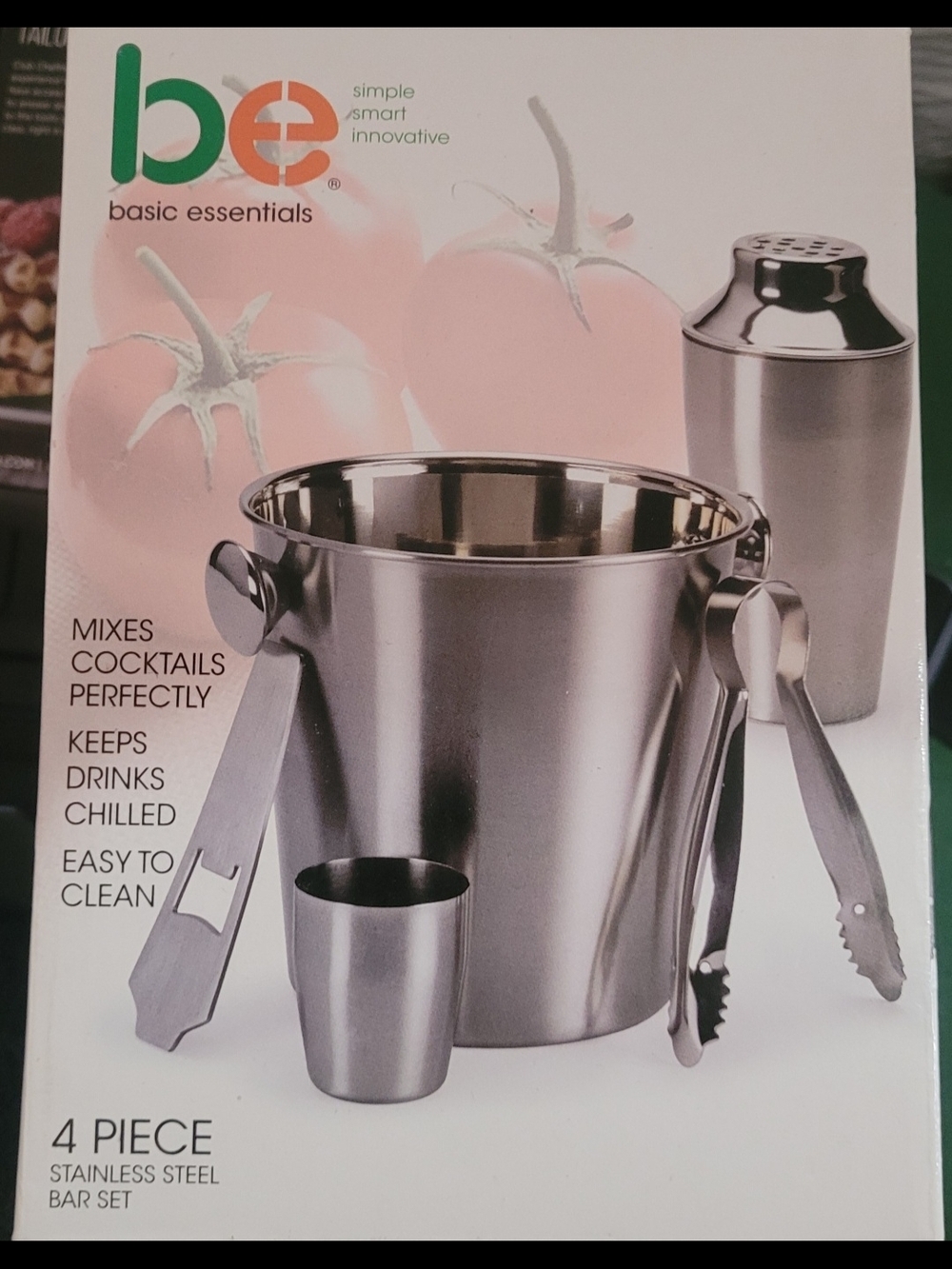 NEW Stainless Steel 4-Piece Bar Set - Silver